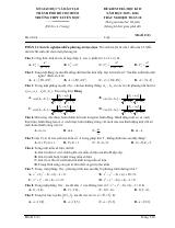 Đề thi Học kì 2 Toán 10 năm 2025-2026 trường THPT Xuyên Mộc (TP Hồ Chí Minh)